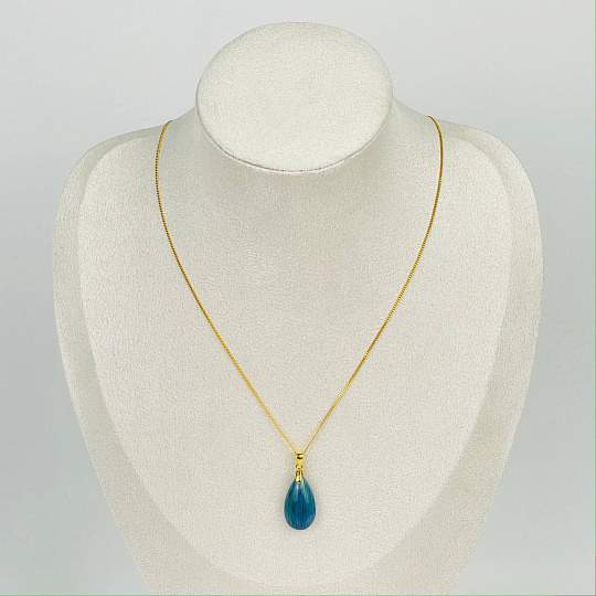 Кулон на цепочке из Кианита, Артикул: 116747 - изображение товара №2