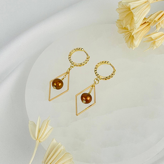 Серьги из Жемчуга тон., Артикул: 117242 - изображение товара №2