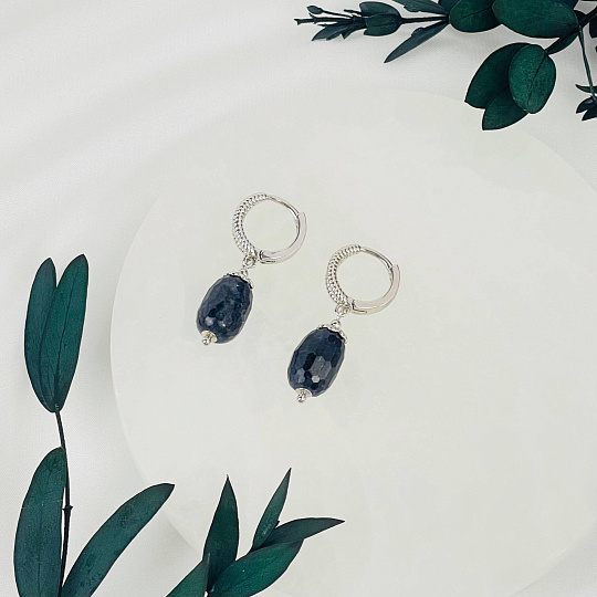 Серьги Сапфира, Артикул: 117232 - изображение товара №2