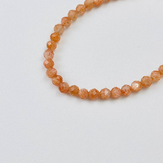 Браслет из Солнечного камня огранка, Артикул: 086978 - изображение товара №3
