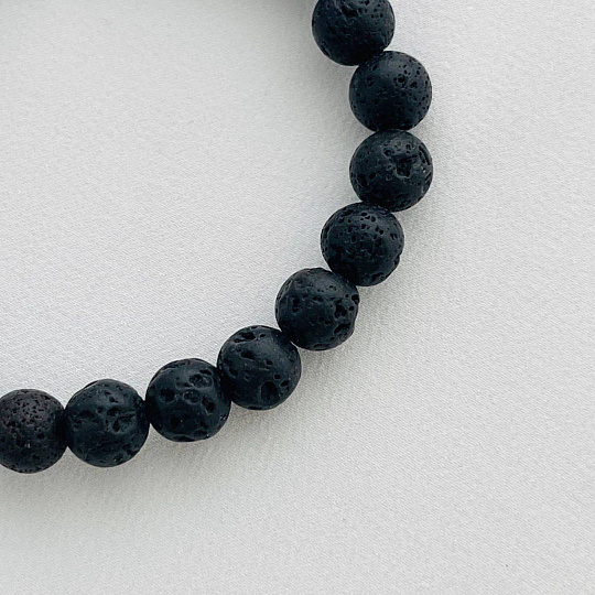 Браслет из Лавы и Содалита, Артикул: 100450 - изображение товара №4