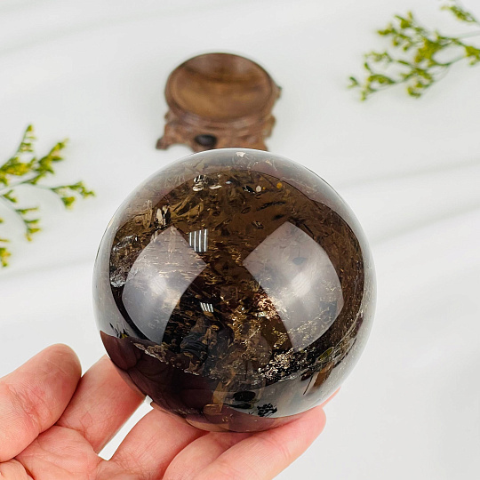 Шар из Раухтопаза на подставке, Артикул: 117522 - изображение товара №2