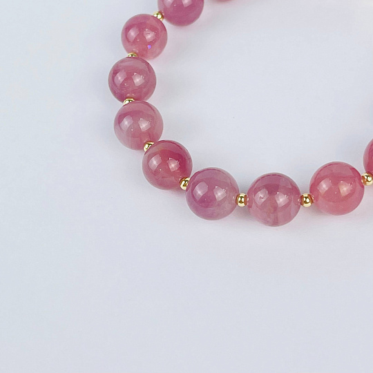 Браслет из мадагаскарского Розового кварца, Артикул: 117145 - изображение товара №3