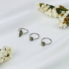 Кольцо регулируемое из Пирита