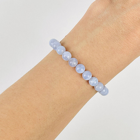 Браслет из Голубого агата, Артикул: 072276 - изображение товара №1