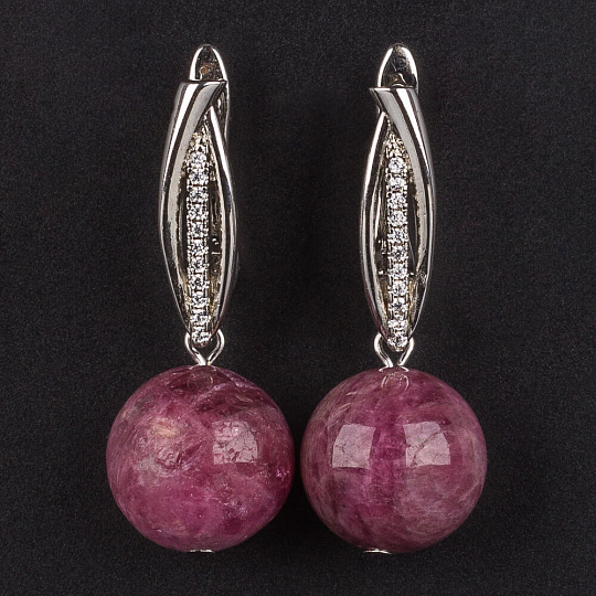 Серьги из Турмалина (Бразилия) , Артикул: 074087 - изображение товара №1