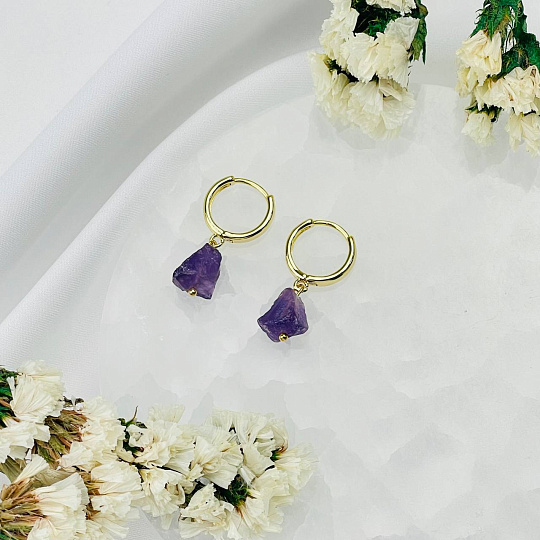 Серьги из Аметиста, Артикул: 114560 - изображение товара №1