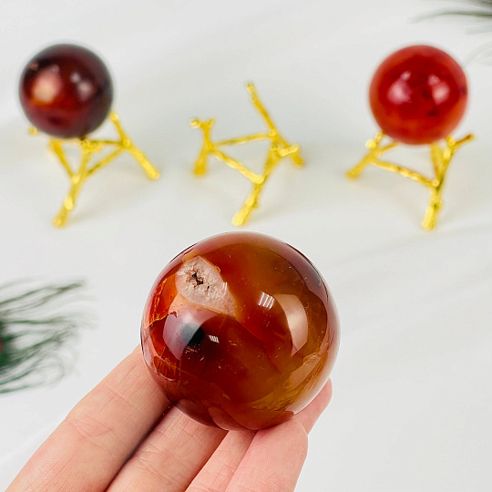 Шар из Сердолика на подставке, Артикул: 116911 - изображение товара №2