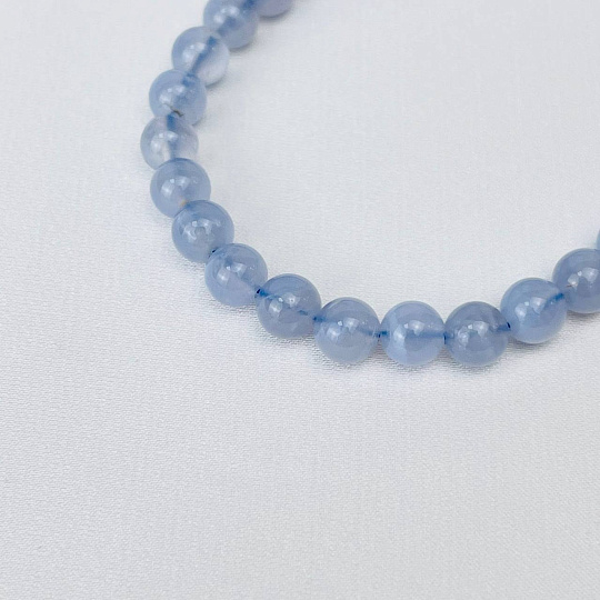 Браслет из камня Голубой агат, Артикул: 072013 - изображение товара №2