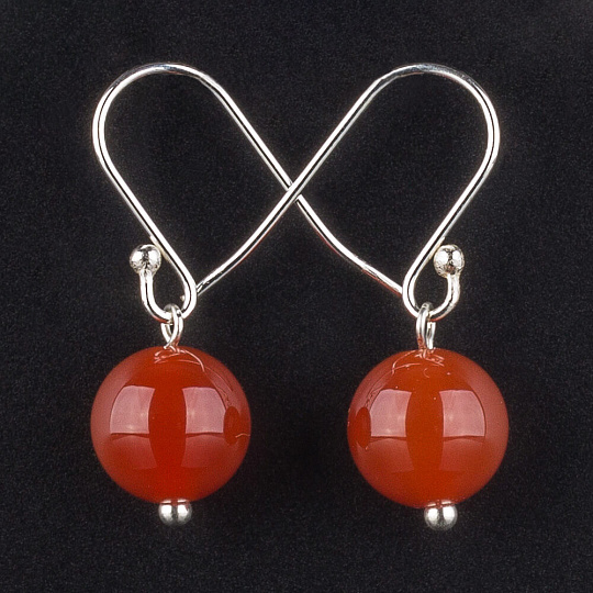 Серьги из Сердолика (Африка), Артикул: 079394 - изображение товара №1