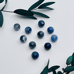 Бусины для украшений из Содалита (10 шт), Артикул: 103565 - изображение товара №1