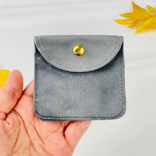 Мешочек: Бархат серый 1 шт., Артикул: 116503 - изображение товара №2