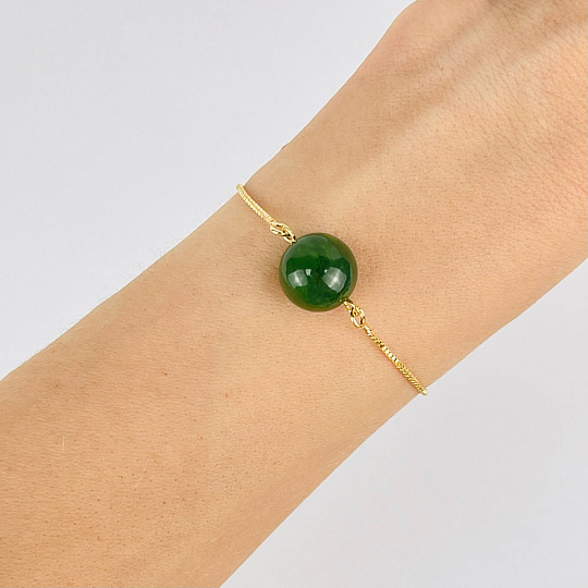 Браслет регулируемый с Нефритом, Артикул: 117648 - изображение товара №2