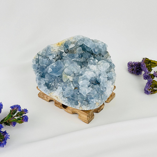 Друза Целестина на подставке, Артикул: 117677 - изображение товара №2