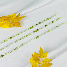 Бусины для украшений из Офикальцита (84 бусины)