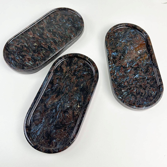 Блюдо из Арфведсонита (Нуумит), Артикул: 117113 - изображение товара №1