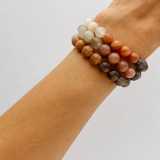 Бусины для украшений из Лунного камня микс (46 бусин), Артикул: 102752 - изображение товара №2