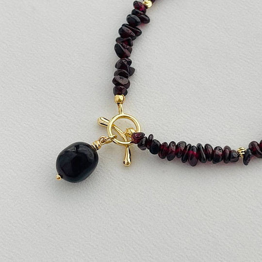 Колье из Граната , Артикул: 100124 - изображение товара №2