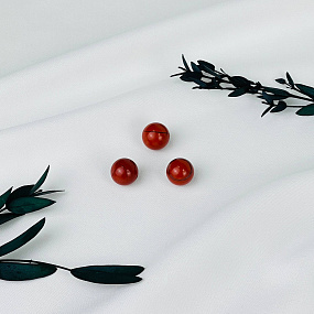 Бусины для украшений из кирпичной Яшмы (3 шт), Артикул: 117777 - изображение товара №1