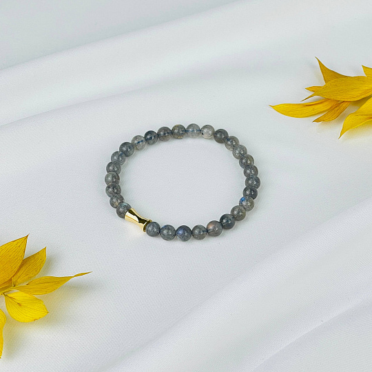 Браслет со вставкой из Лабрадора, Артикул: 085119 - изображение товара №2