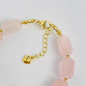 Браслет из мадагаскарского Розового кварца, Артикул: 117650 - изображение товара №4