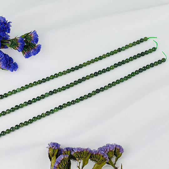 Бусины для украшений из Нефрита (65 бусин), Артикул: 087614 - изображение товара №3