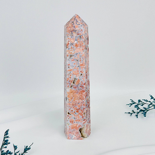 Кристалл из розового цветочного Агата, Артикул: 117081 - изображение товара №3