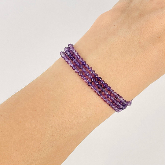 Бусины для украшений из Аметиста (156 бусин), Артикул: 084960 - изображение товара №2