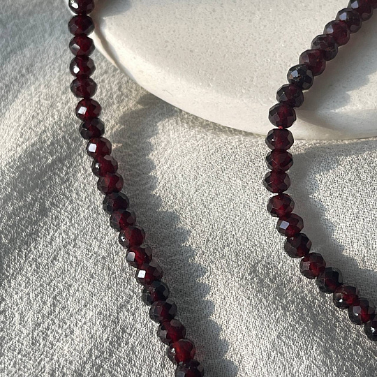 Бусы из Граната огранка, Артикул: 098820 - изображение товара №4