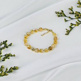 Браслет из Цитрина со вставкой