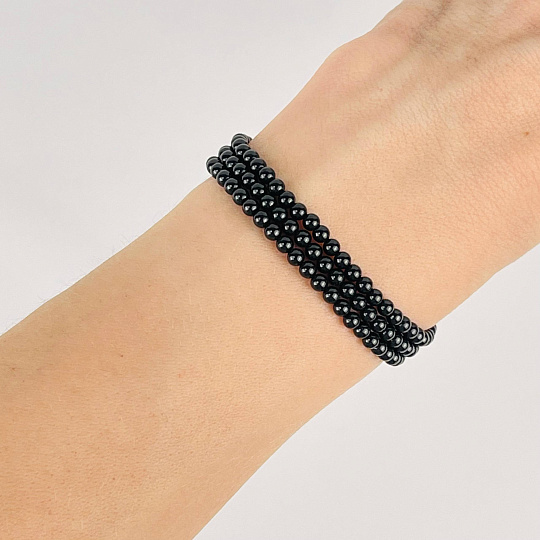 Бусины для украшений из черной Шпинели, Артикул: 117697 - изображение товара №3