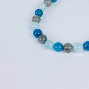 Браслет из Апатита, Лабрадора и Аквамарина, Артикул: 117581 - изображение товара №3