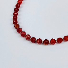 Колье из Сардоникса (Градиент), Артикул: 120426 - изображение товара №2