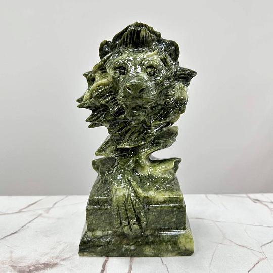 Статуэтка резная Лев из Змеевика, Артикул: 117292 - изображение товара №3