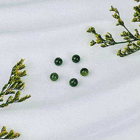 Бусины для украшений из Нефрита (5 шт), Артикул: 117510 - изображение товара №1