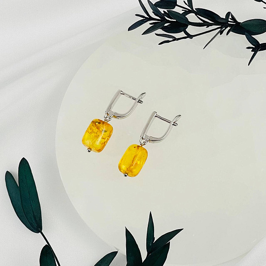 Серьги из Янтаря, Артикул: 116553 - изображение товара №2