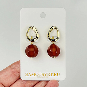 Серьги из Сердолика