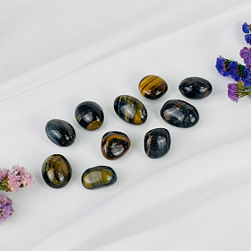 Галтовка из Тигрово-Соколиного глаза (25 шт)