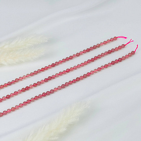 Бусины для украшений из Клубничного кварца (62 бусины), Артикул: 081347 - изображение товара №3