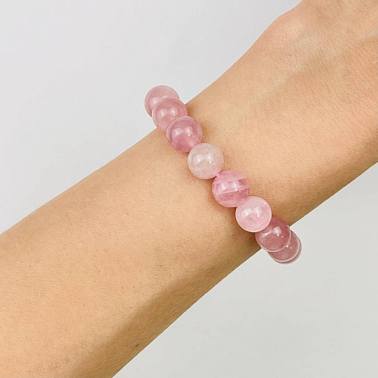 Браслет из мадагаскарского Розового кварца, Артикул: 085113 - изображение товара №2