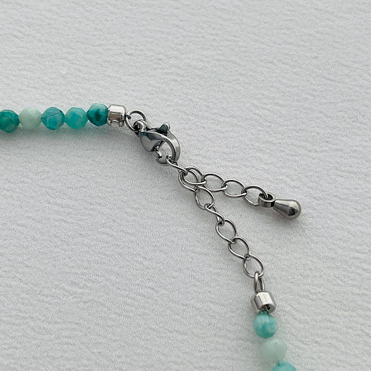 Чокер с кулоном из Амазонита и Жемчуга, Артикул: 100336 - изображение товара №4