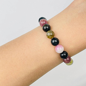 Браслет из Турмалина микс, Артикул: 078266 - изображение товара №1