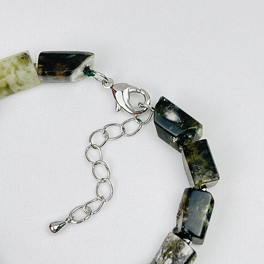 Браслет из Мусковита (зеленый Лепидолит), Артикул: 115620 - изображение товара №4