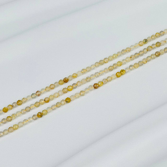 Бусины для украшений из рутилового Кварца (86 бусин), Артикул: 083213 - изображение товара №1