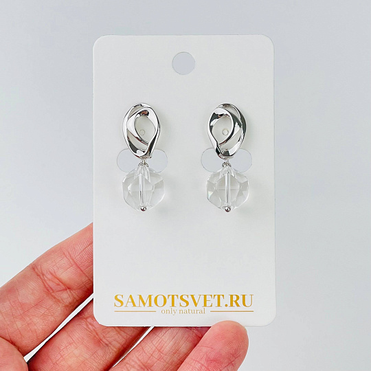 Серьги из Горного Хрусталя, Артикул: 117062 - изображение товара №1