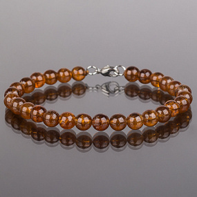 Браслет Гранат "Спессартин" на замке (Африка), Артикул: 072409 - изображение товара №1