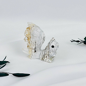 Белка из камня с друзами Горного Хрусталя, Артикул: 117422 - изображение товара №4