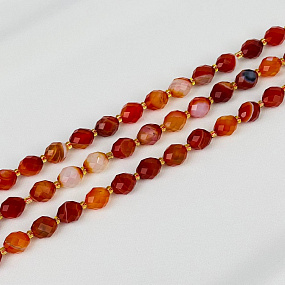 Бусины для украшений из Сардоникса (30 бусин), Артикул: 116772 - изображение товара №1