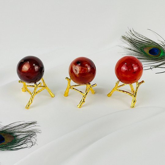 Шар из Сердолика на подставке, Артикул: 116911 - изображение товара №1