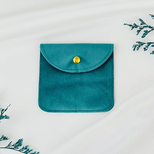 Мешочек: Бархат бирюзовый 1 шт., Артикул: 116502 - изображение товара №1